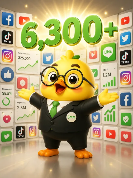 ระบบใหญ่ที่สุด 6,300+ บริการ — ปั้มโซเชียลครบทุกแพลตฟอร์ม ราคาถูกที่สุด